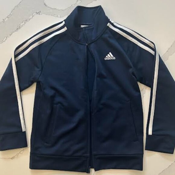 Adidas Navy Blue Jacket – Kids Size 6 - Picture 1 of 3